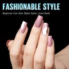 TOMICCA Square Short Nail Tips for Gel Nails, Gel Full