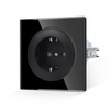 JIMEIDA Socket Glass Black with Hook 16 Amp Schuko Socket