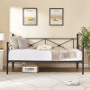 VECELO Classic Metal Daybed Frame Mattress Foundation Bed Sofa with