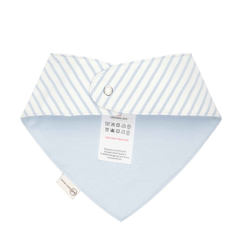 Steiff Unisex Baby Basic Bandana GOTS, celestial blue