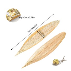 Leaf Incense Sticks, Snail Incense Holder, Ash Catcher, Golden Incense Holder, Used in Tea Rooms, Learning Rooms, Commercial Clubs (Golden)