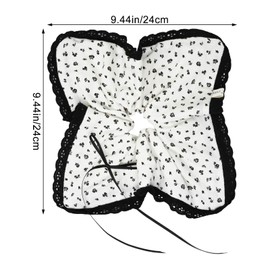yueton 1 Pack Elegant Hair Scrunchies Elastic Hair Ropes Cute Floral Ponytail Holder Black Lace Hair Ties for Women