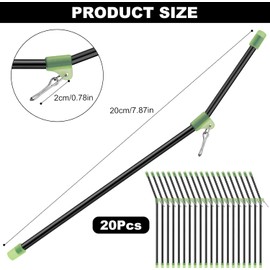 GUOYOU Pack of 20 Fishing Anti-Tangle Boom Set, Anti Tangle Boom Anti Tangle Fishing Boom with Swivel Bright Tangle Fishing Accessories for Fishing Separate Main Side Lines Prevent Tangling