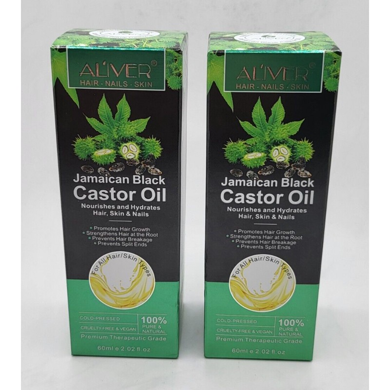 ALiver Jamaican Black Castor Oil **2 PACK** 4oz TOTAL -