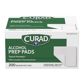 Curad Almohadillas de preparación de alcohol 200 Ea (paquete de 3)