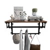 VASAGLE Coat Rack Wall Mount, Wall Hooks with Shelf, Hanging