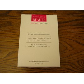 LORNAMEAD 1 INSTRUMENTAL BEAUTY BRUSH HEADS-1 BODY & 1 FACIAL HOME SPA CLEANSING SYSTEM