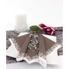 50 Serviettes Fabric-Like – Romantic; Colour: Taupe, Size: 40 x