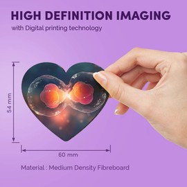 1 x Heart MDF Magnets - Cell Division Biology Science 44548