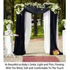 ShinyBeauty Wedding Arch Draping Fabric - Black & White 2