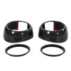 4pcs Carbon Fiber Style Door Midrange Speaker Cover Trims for