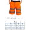 Mivaro Men's Work Shorts with Reflective Stripes in Signal Colours,