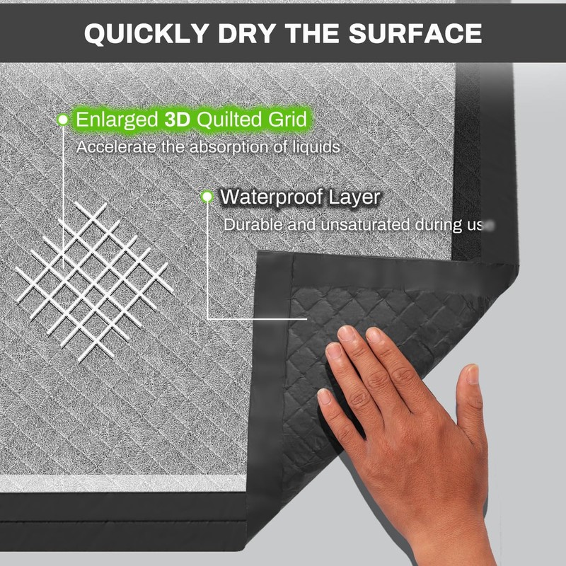 Charcoal Puppy Pads 28x34 Inches Extra Large Dog Pee Pads