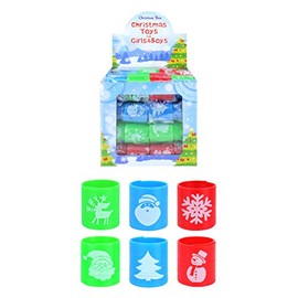 HENBRANDT 24x Mini Christmas Magic Springs for Kids Christmas Mini Spring Toys Xmas Party Bag Fillers Lucky Dip Classroom Prizes Pinata Fillers Gifts Home School Rewards for Boys and Girls