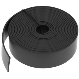 QWORK® Solid Neoprene Rubber Sheet Strip 25mm x 1,5mm x 3 meter - Flexible Rubber Roll for Sealing, Cushioning, Vibration Protection, Gaskets & DIY Projects