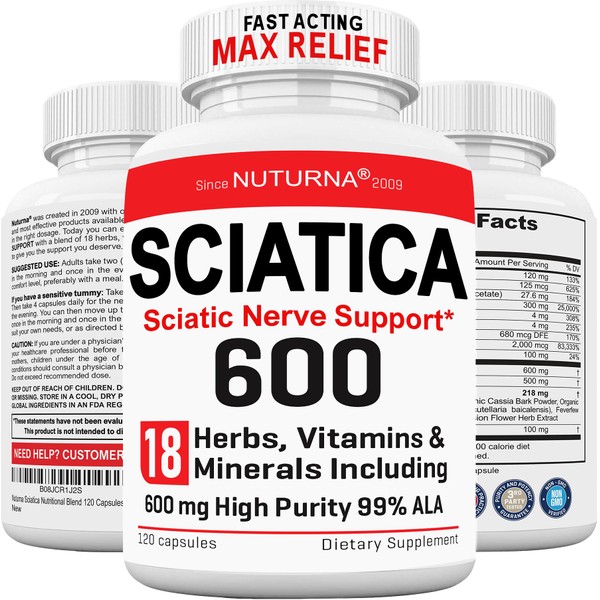 Sciatica Nerve Relief Supplement with 600 mg Alpha Lipoic Acid