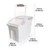 Qiveno 2Pack Airtight Flour Storage Container 25 lb Rice Storage