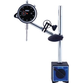 Fowler 52-520-199 Magnetic Base and Black Face Indicator With Fine Adjust, 0-1" Measuring Range, 0.001" Graduation Interval