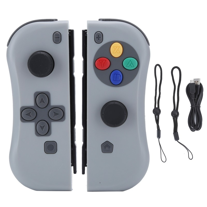 For Joycon Game Console Wireless Bluetooth Gamepad Right Left(gris foncé