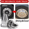 Cabtherlyn 33mm Lug Nut Covers Screw Onfor Semi Trucks, 33mm