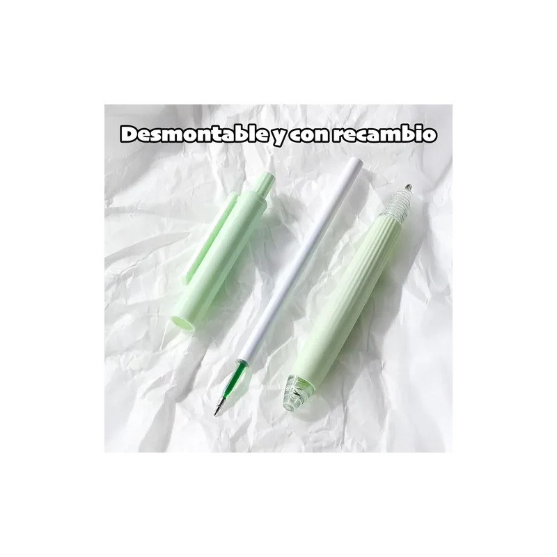 Set De Bolígrafo De Gel Tinta Multicolor Punta Fina 5pcs