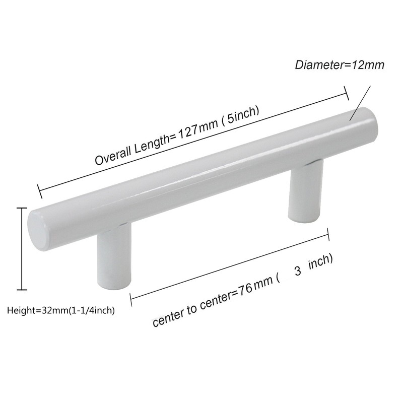 Probrico 15 Pack| White Kitchen Cabinet Pulls 3 Inch Euro