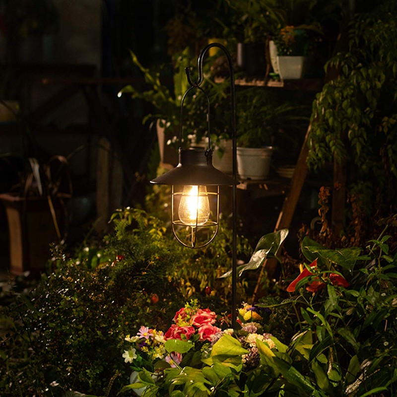 2 Pack EKQ Hanging Solar Lights Lantern Lamp with Shepherd