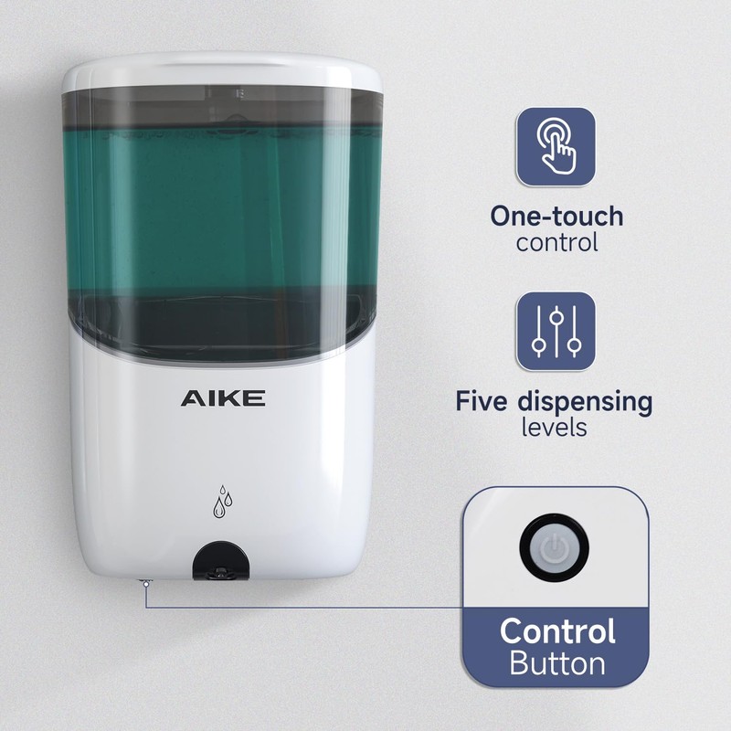 AIKE Automatic Soap Dispenser Wall Mounted, 650 ML Large Capacity,