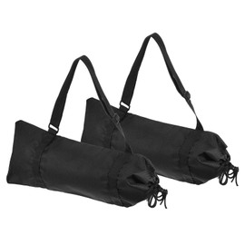 PATIKIL 2 Pcs 17.72"x7.09" Tripod Carrying Case Nylon Padded Tripod Bag with Handle Light Stand Tripod Photography Accessories Black, black