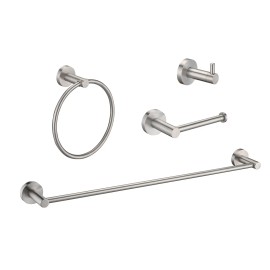 4-Piece Brushed Nickel Bathroom Hardware Accessory Set Premium Bath Hardware SetsColor: as Pic Color