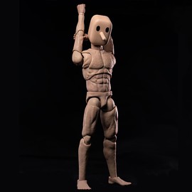 SOUFORCE 1/12 Scale Wide Shoulder Male Action Figure 6in Flexible Notaman Square Head Male Figure Body Doll Miniature Figure with Head Sculpt