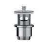 Wirquin 30723429 Designer Basin Plug with Overflow Chrome