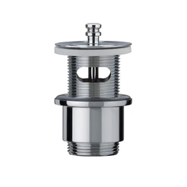 Wirquin 30723429 Designer Basin Plug with Overflow Chrome