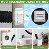 Glooglitter Dryer Vent Kit 4 Inch Dryer Ducting Tube Vent