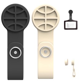 2 Pack Magnetic Name Tag Holder - Basketball Face Design Strong Magnetic Badge Holder - Name Badge Holder for Everyone to Keep Clothes Traceless (Black+Beige)