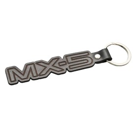 Boostnatics Handmade Leather Keychain Keyring Compatible with Miata MX-5 Key Fob