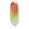 Hairdressing Mannequin Head Synthetic Braiding Hair Hairdresser Head Gradient Orange
