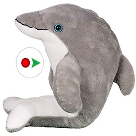 Stuffems Toy Shop Record Your Own Plush 16 inch Bubbles The Dolphin - Ready to Love in A Few Easy Steps