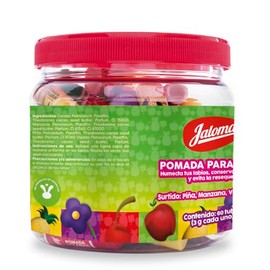 Jaloma Pomada Labial Varios Sabores Vitrolero, 60 Piezas, Pack of 1