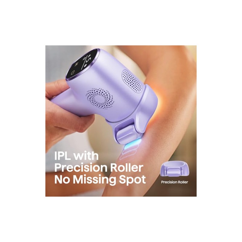 Wavytalk Depilación IPL – Dispositivo de precisión con rodillo para