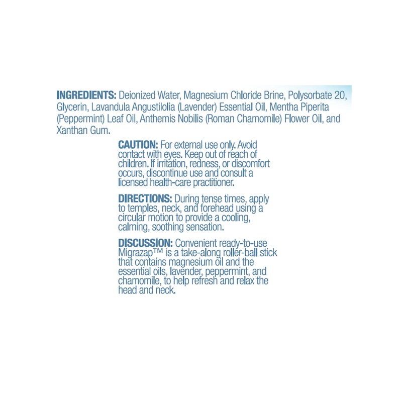 LIFE-FLO Life-flo Migrazap(tm) Magnesium Roll On, 0.24 Fluid Ounce