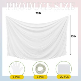 Zoooyawn 6 Set White Cotton Beach Towels for Tie Dye 71 * 43 Inch Large Oversized Beach Towel Tie Dye Kit for Women DIY Party Project