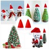 Huanmin Mini Christmas Hat, 30 Pieces Mini Christmas Cutlery Holder,