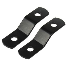 Reinforcing Metal Fittings, Black No.67, Obtuse Angle Z Shape, 2.4 x 0.5 inches (62 x 12 mm) (Set of 2)