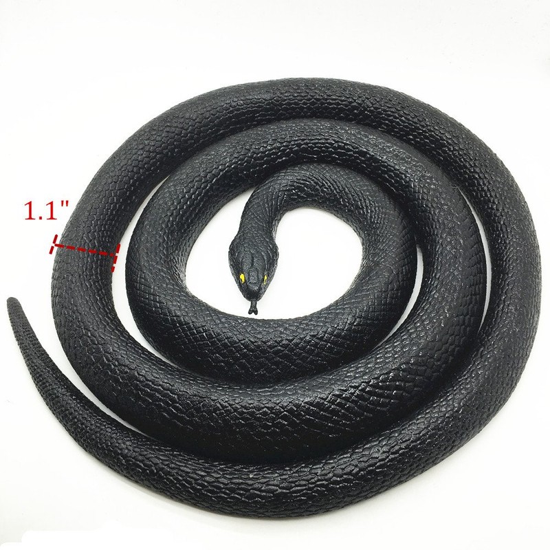53" Rubber Snake Realistic Fake Snakes Prank Toy to Keep