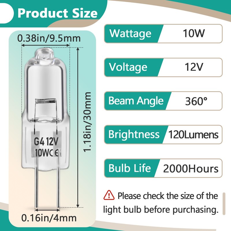 4 Pcs Oven Light Bulb 10W 12V for Dacor 86364,