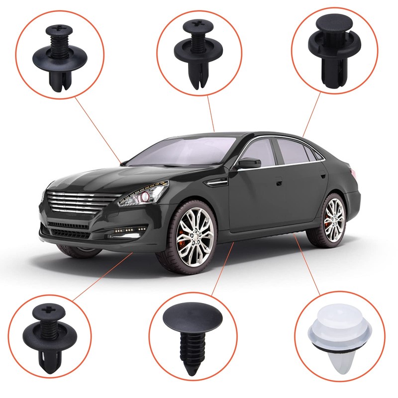Car Retainer Clips, Preciva 140pcs Plastic Fasteners, Universal Auto Car