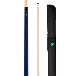 McDermott Lucky L2 Pool Billiard Cue, No Wrap, 13 mm Cue Tip, 3/8"-10 Joint, with Soft Case w/Embroidered Clover Logo (22, Ounces)