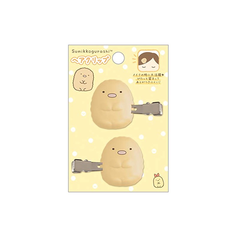 San-X FE29503 Sumikko Gurashi Hair Clip Tonkatsu