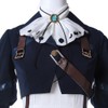 Nuoqi Violet Evergarden Cosplay Costume Womens Anime Uniforms Suit,Dark Blue,Medium